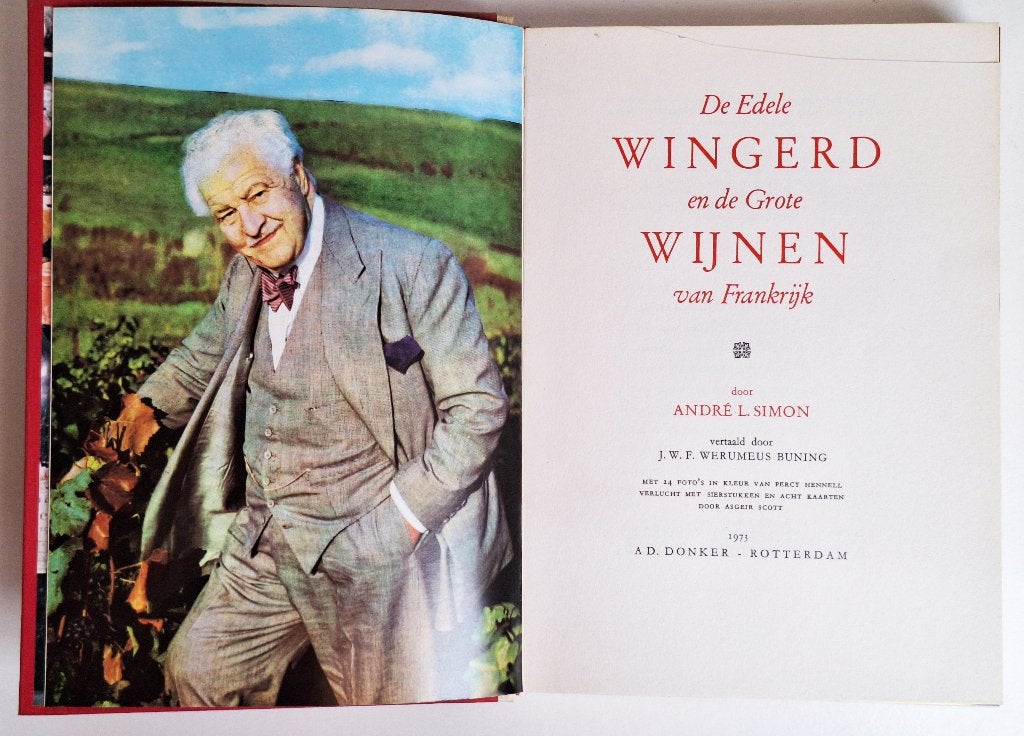 Edele Wingerd en de Grote Wijnen van Frankrijk boek uit 1973, Gebruikt, Frankrijk, Ophalen of Verzenden, Rode wijn
