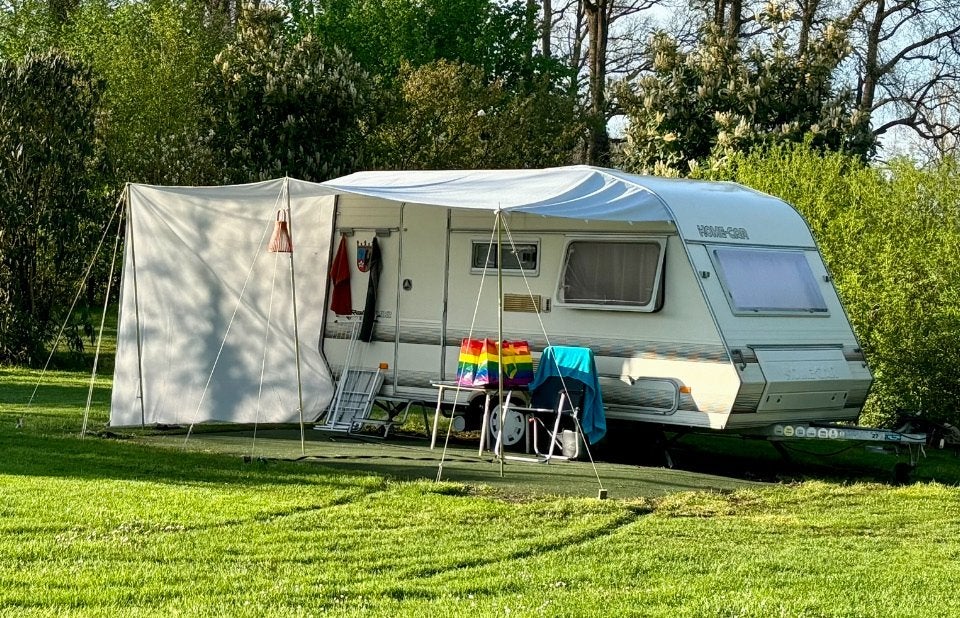 Home-Car Rally 382 (1991), leuke caravan, evt. met stalling, Caravans en Kamperen, Caravans, Kachel, Treinzit, Tot en met 3, Particulier