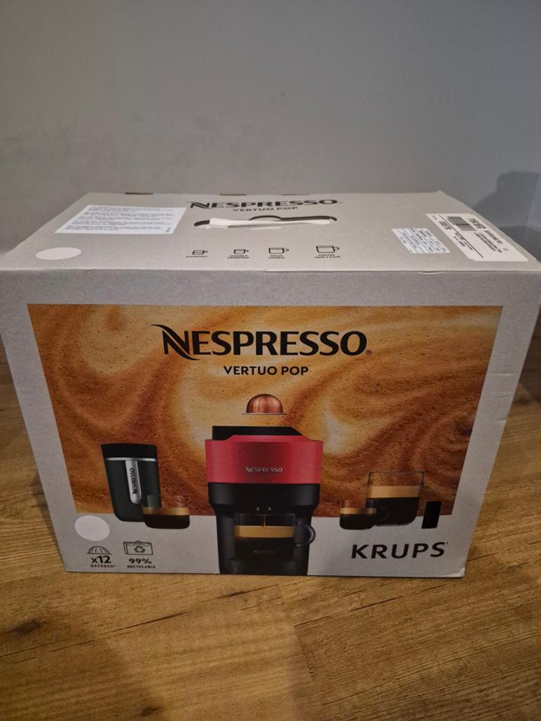 Krups Nespresso Vertuo Pop, Witgoed en Apparatuur, Koffiezetapparaten, Espresso apparaat, Nieuw, Ophalen of Verzenden, Koffiepads en cups