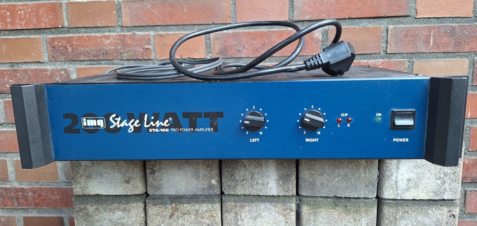 IMG Stage Line STA-100 Pro Power Versterker 200 Watt, Ophalen, Gebruikt, 120 watt of meer