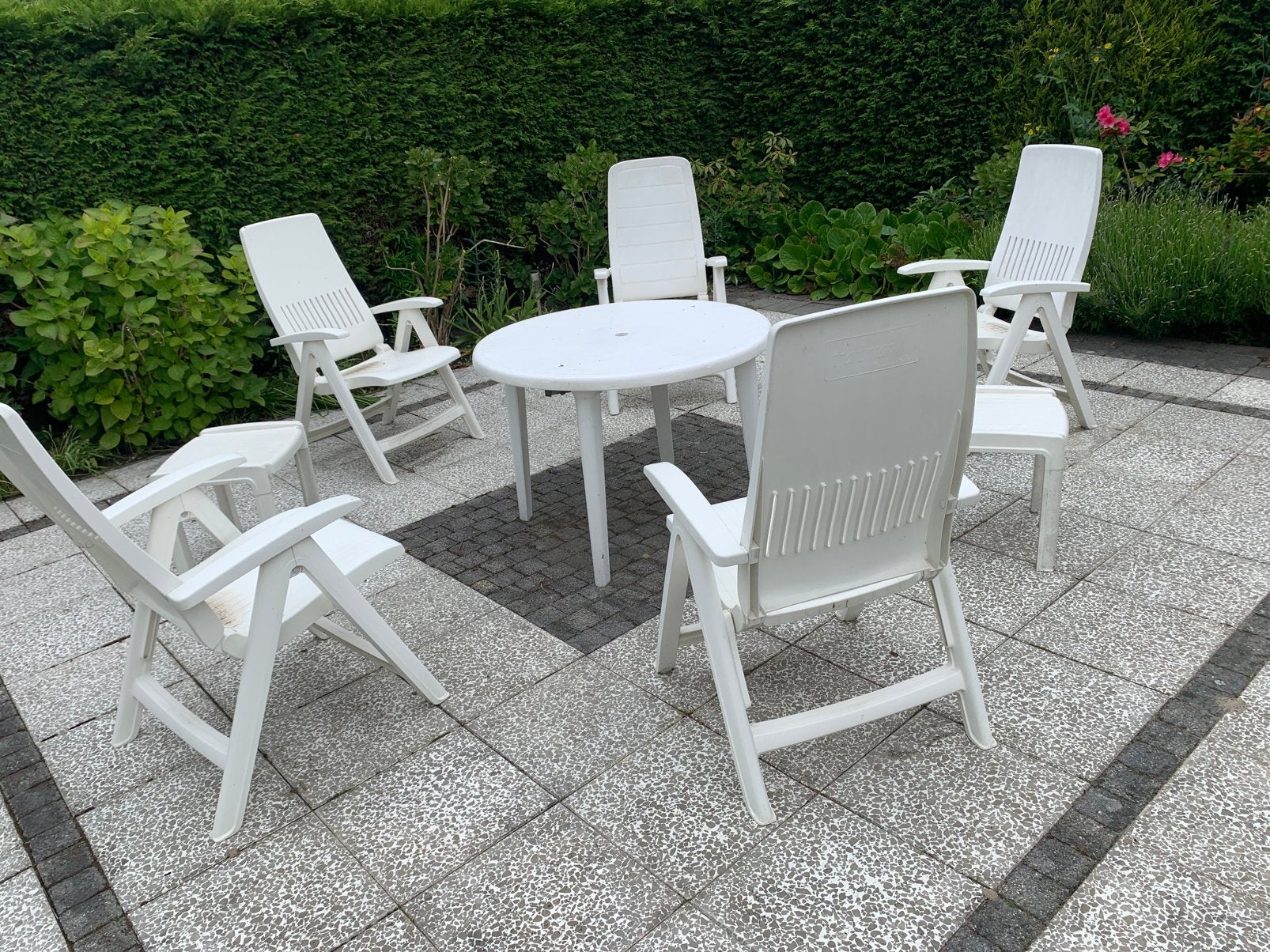Leuk wit Hartman tuinset, Ophalen, Zo goed als nieuw, Kunststof