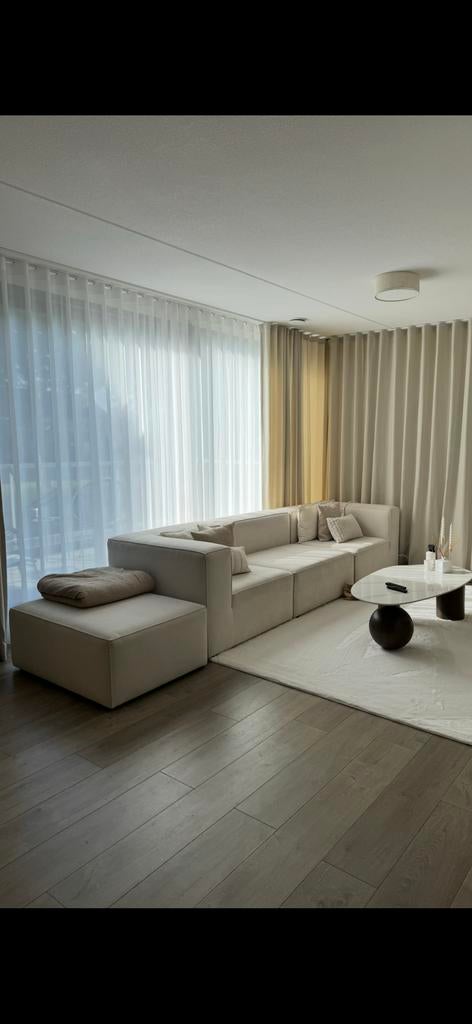 Moderne modulaire hoekbank met chaise longue, Ophalen, Hoekbank, 300 cm of meer, Zo goed als nieuw