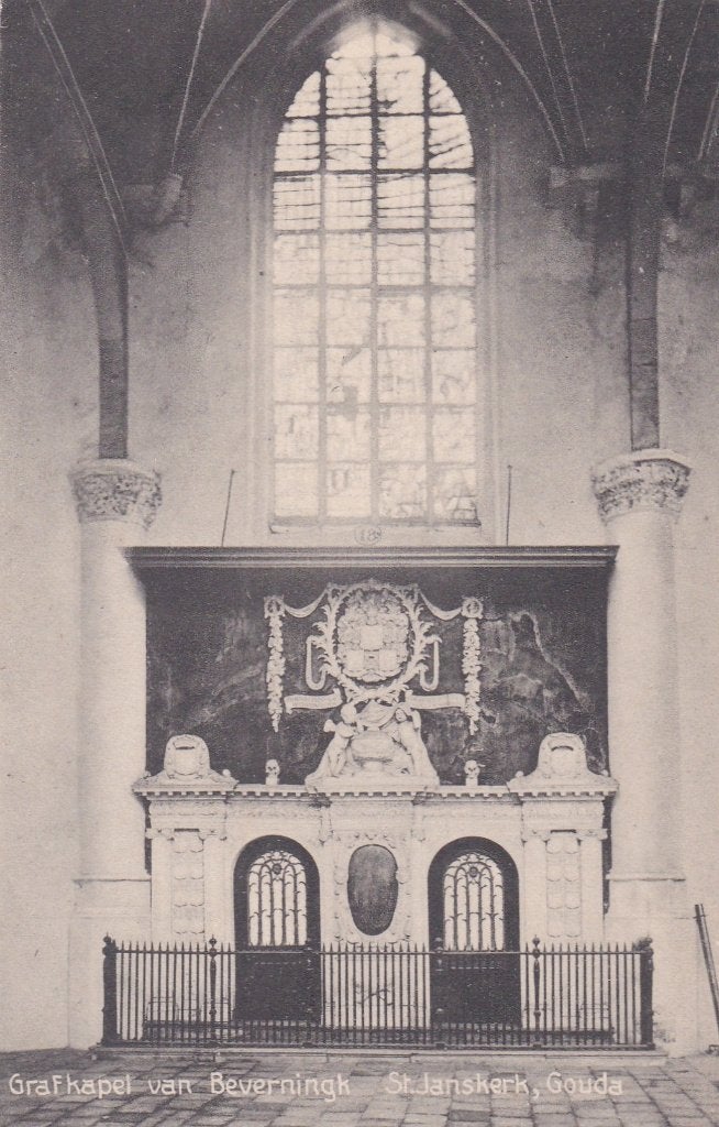 18955 Grafkapel van beverningk St Janskerk Gouda Firma Edauw, Verzenden, Voor 1920, Ongelopen, Zuid-Holland