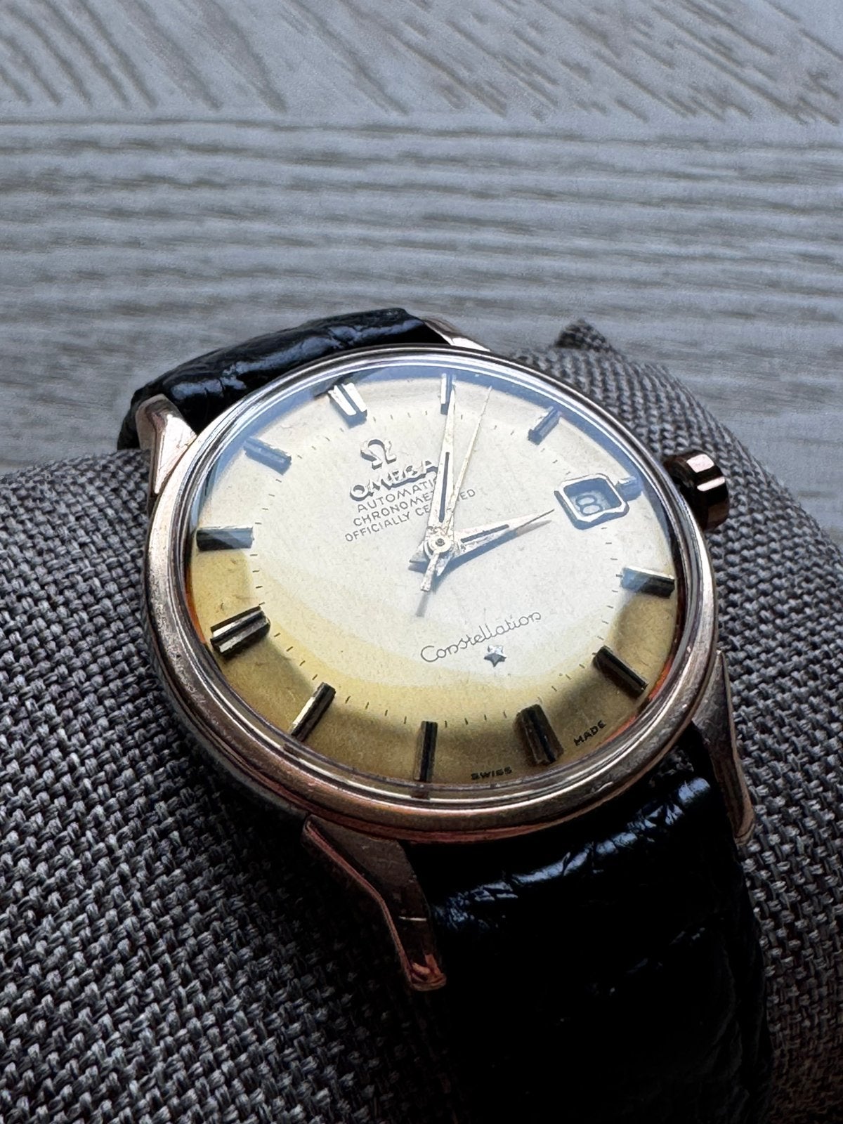 Omega Constellation Pie‑Pan 168.005 – Champagne Dial – 34 mm, Staal, Omega, Polshorloge, Verguld