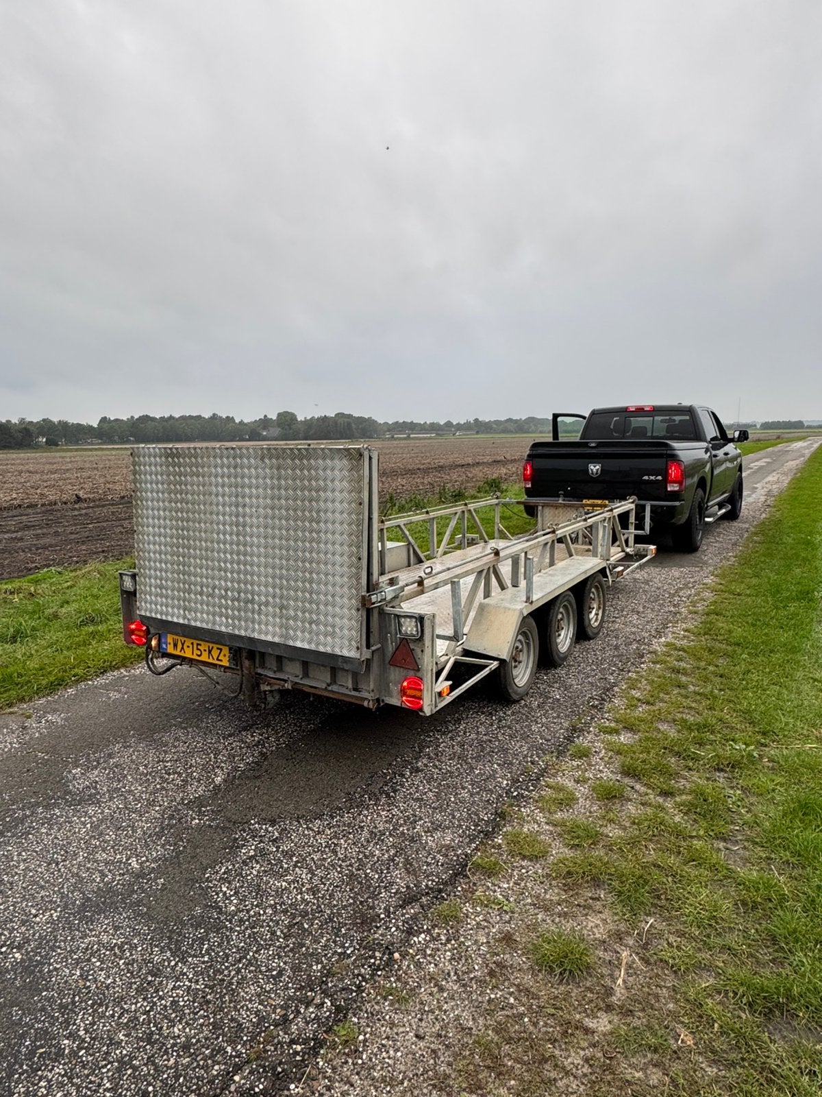 Transport aanhanger 3500 kg machine transport, Ophalen of Verzenden, Zo goed als nieuw