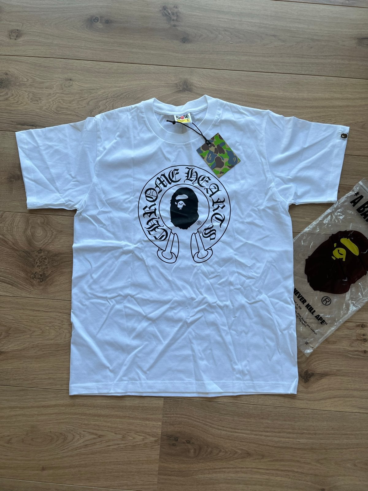 Bape x Chrome Hearts T-shirt Maat M, Ophalen, Nieuw, Maat 48/50 (M), Wit