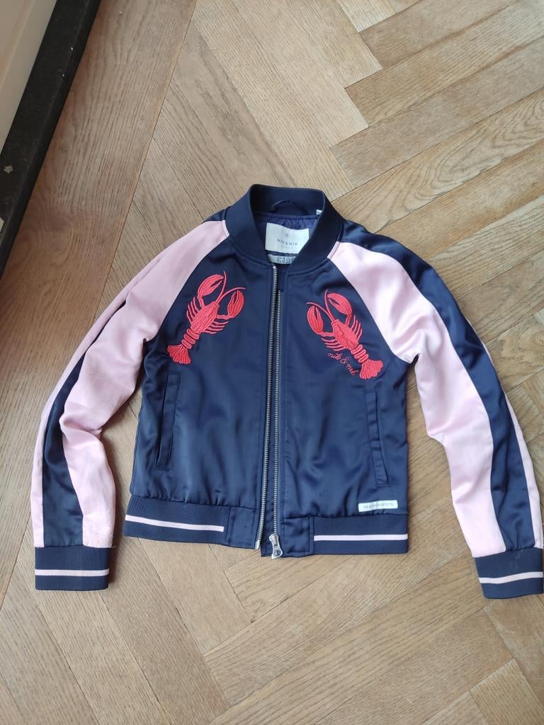 Nik & Nik zijden jasje/ bomber. Nik en Nik. maat 140/ 10, Ophalen of Verzenden, Meisje, Jas