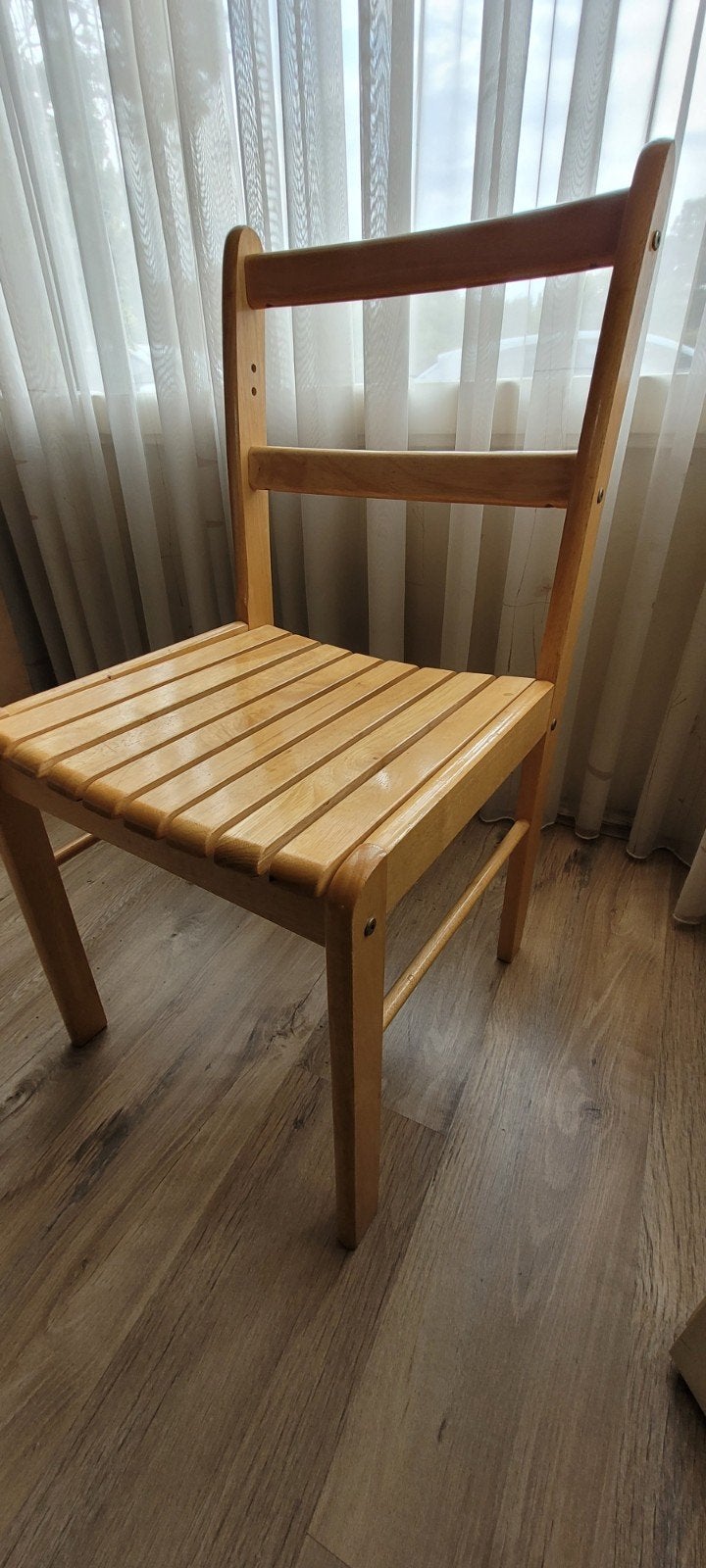 houten eetkamerstoel, Ophalen, Gebruikt, Bruin, Eén