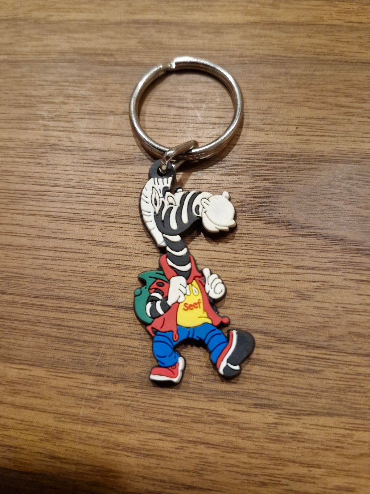 443 Leuke sleutelhanger met zebra figuurtje - Seef, Ophalen of Verzenden