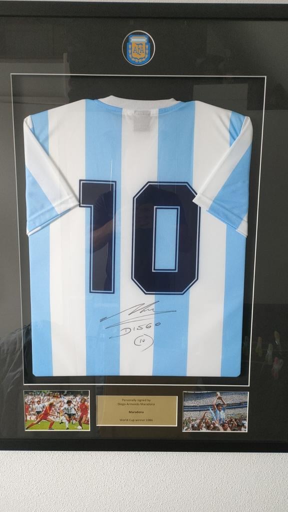 Gesigneerd Maradona shirt - WK 1986 winnaar, Ophalen, Zo goed als nieuw, Buitenlandse clubs, Shirt