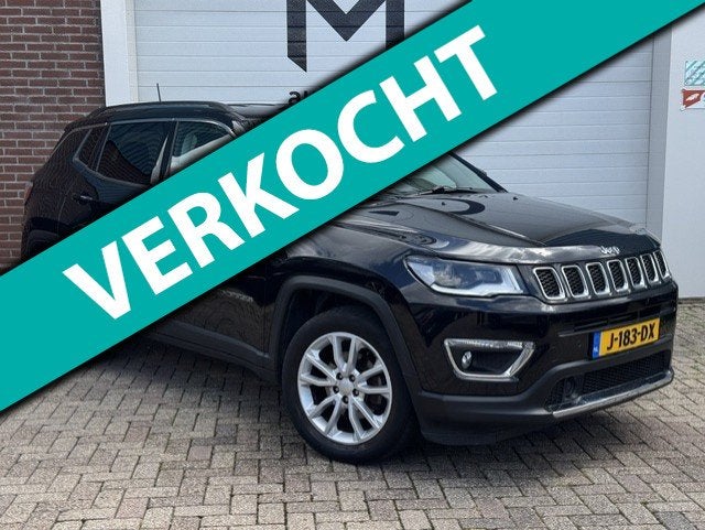 Jeep Compass 1.3T Limited - 1e eigenaar - LED -Leder-Keyless, Auto's, Voorwielaandrijving, Dealer onderhouden, 4 cilinders, Zwart