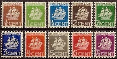 Suriname 157-166 Ongebruikt met Gom, Postzegels en Munten, Ophalen of Verzenden, Postfris