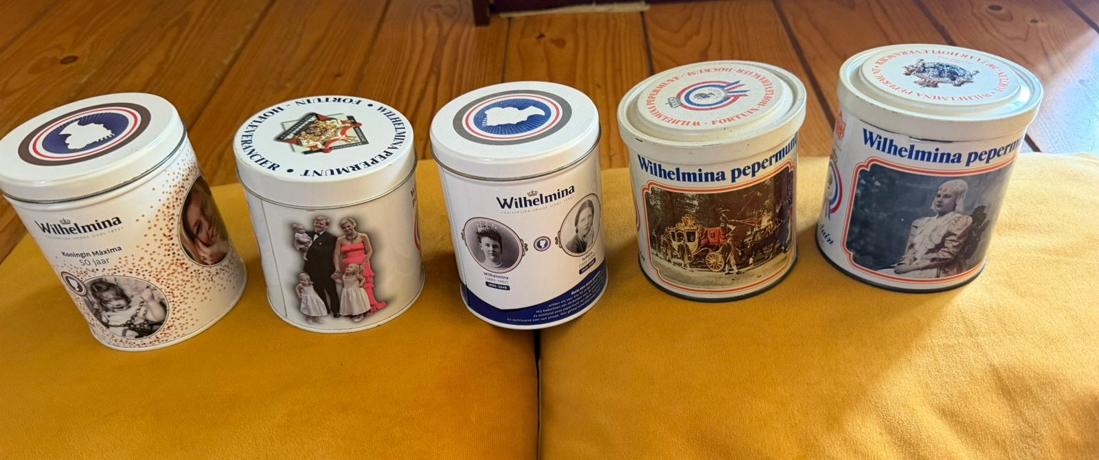 Reclameblikjes Koninklijk huis “Wilhelmina pepermunt”., Verzamelen, Ophalen of Verzenden, Gebruikt, Overige