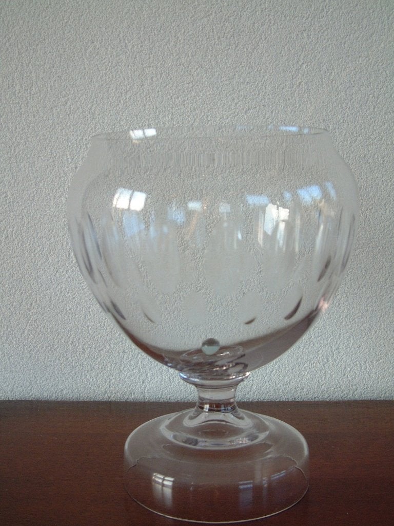 gave antiek glas pot bokaal met olijfslijpsel nr.2, Ophalen of Verzenden