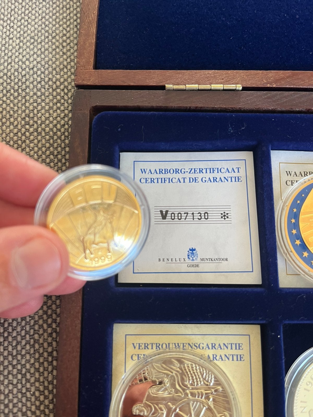 Europa Ecu penning uit 1998, Postzegels en Munten, Munten | Europa | Euromunten, 2 euro, Overige landen, Losse munt, Goud