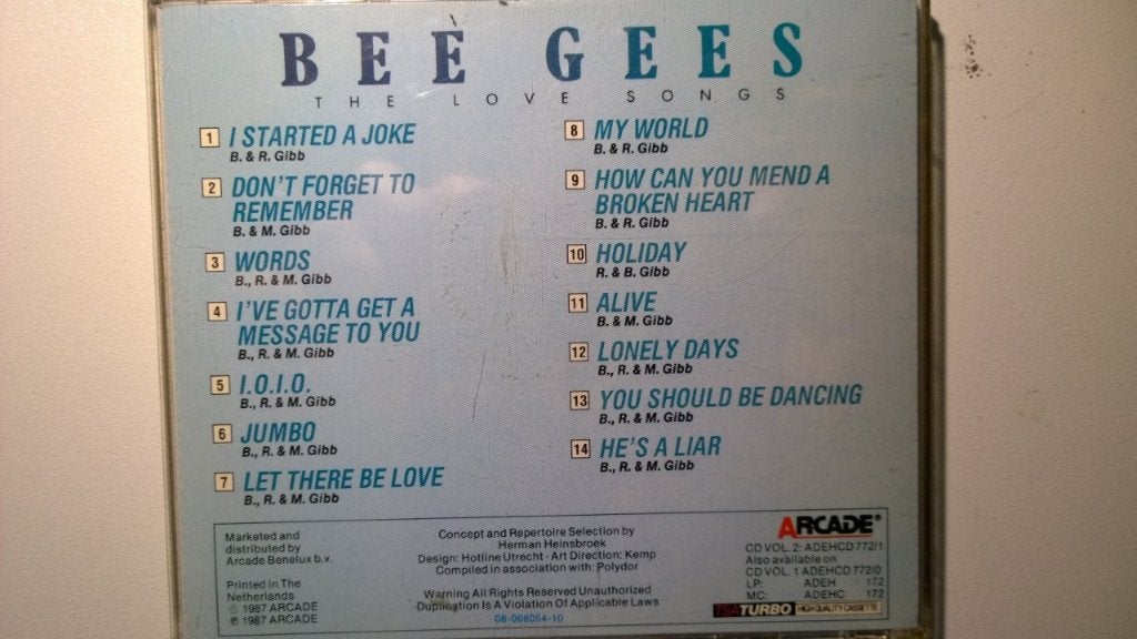 Bee Gees - The Love Songs (Volume 2), Ophalen of Verzenden, 1970 - 1979, Zo goed als nieuw
