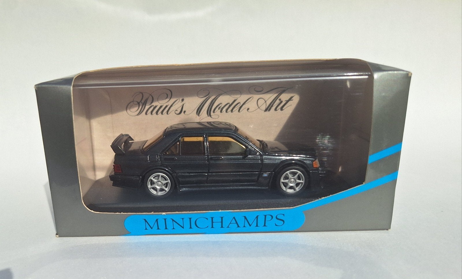Mercedes 190E - zwart - Minichamps  - 1:43, Ophalen of Verzenden, Zo goed als nieuw, Auto, MiniChamps
