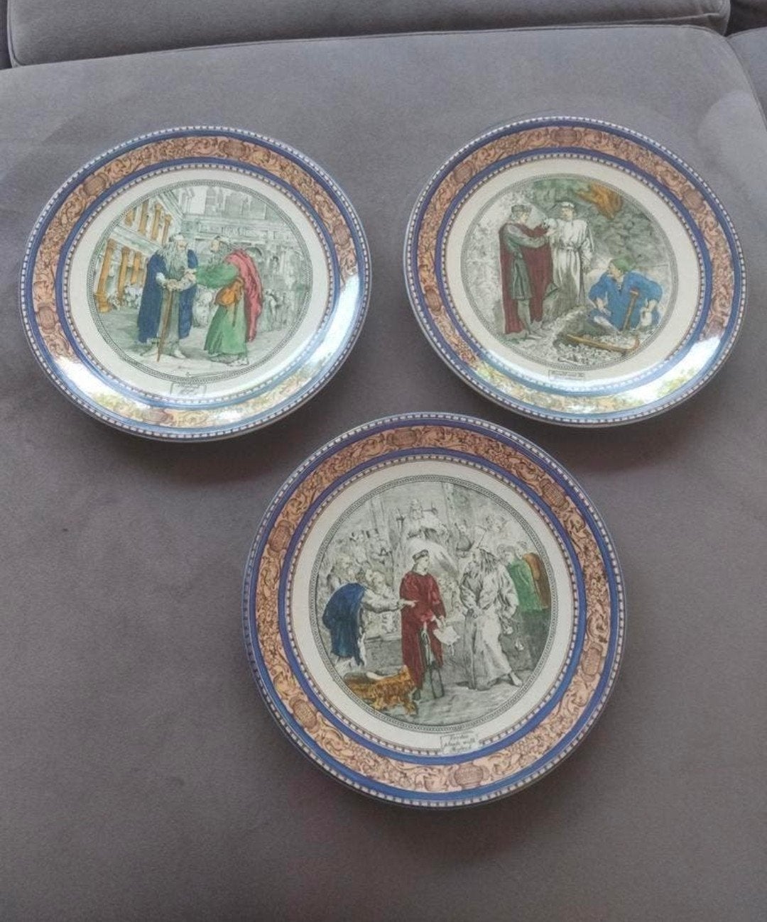 Sierbord / wandbord - Vintage Adams Potteries - Engels Bone, Ophalen of Verzenden