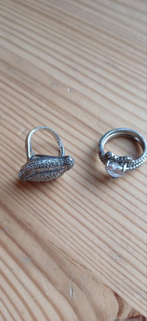Twee mooie zilveren ringen, Sieraden, Tassen en Uiterlijk, Bedels, Ophalen of Verzenden, Zo goed als nieuw, Zilver, Pandora