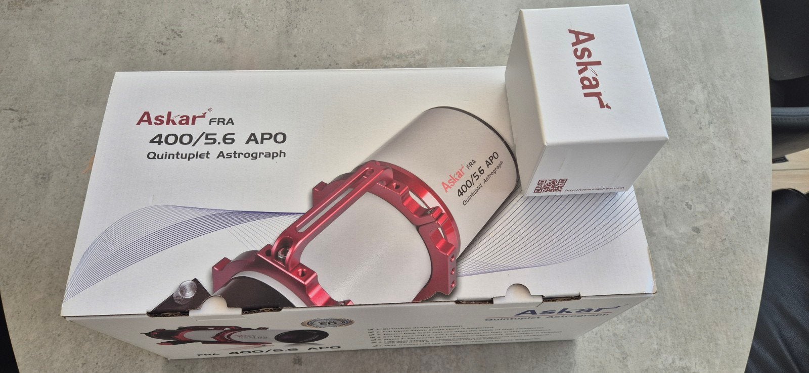 Askar FR400 + Reducer F3.9, Audio, Tv en Foto, Optische apparatuur | Telescopen, Ophalen of Verzenden, Zo goed als nieuw, Minder dan 80 mm