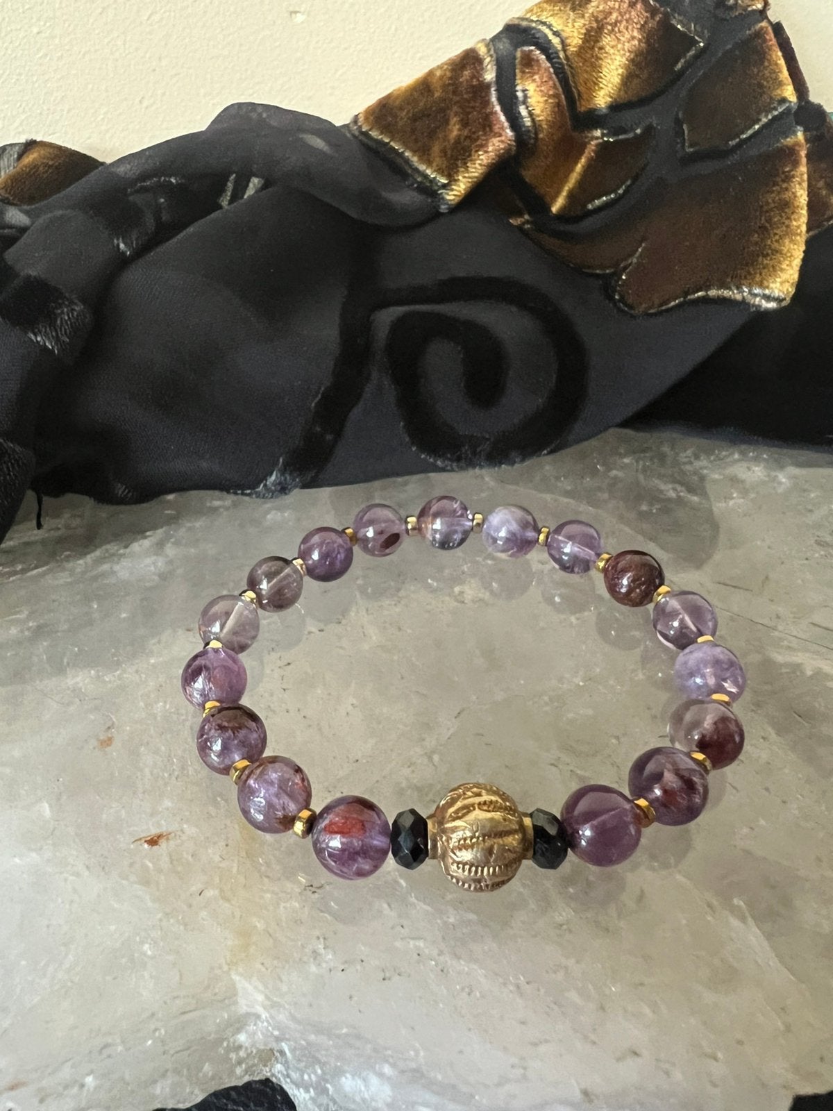 Auraliet super7 melody stone beschermt aura straling uniek, Sieraden, Tassen en Uiterlijk, Met bedels of kralen, Paars, Magnolia11