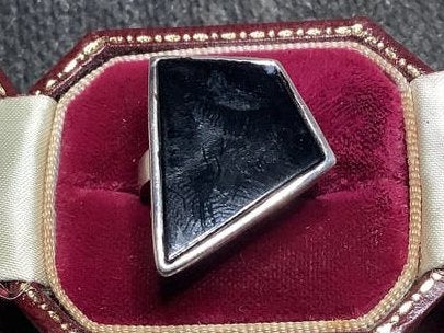 OPVALLENDE 925 ZILVER DESIGN RING MET ONYX EDELSTEEN, Verzenden, Zilver, Ring, Met edelsteen