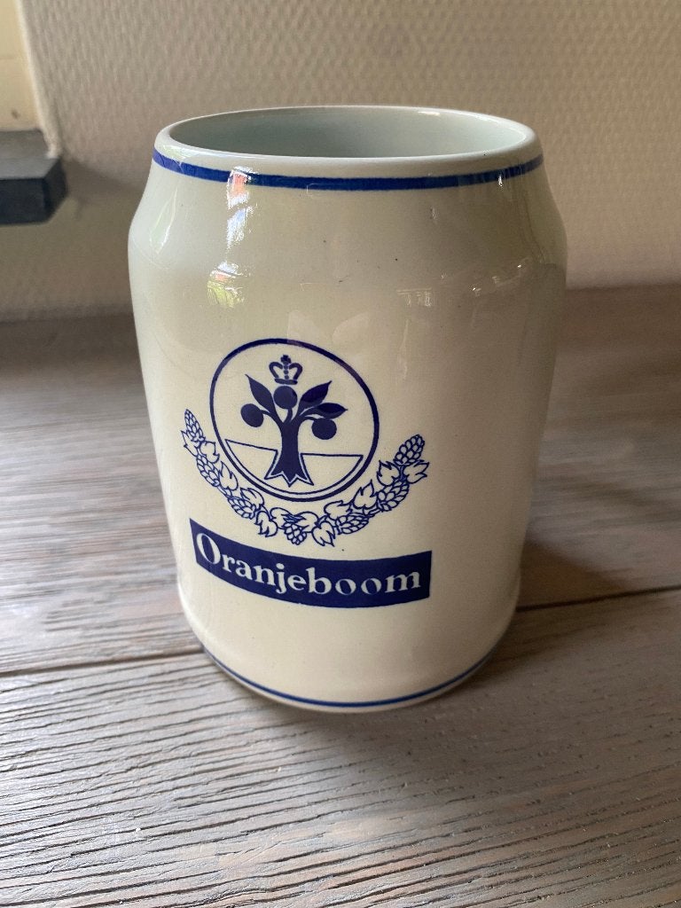 Vintage Oranjeboom bierpul – Handgesch. Delft – Jaren 70, Verzamelen, Biermerken, Ophalen of Verzenden, Zo goed als nieuw, Pul(len)