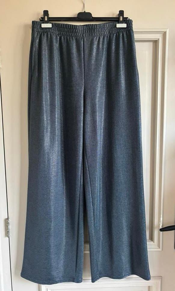 Shoeby blauwe wide leg broek mt L XL 44 46, Kleding | Dames, Blauw, Maat 46/48 (XL) of groter, Nieuw, Ophalen of Verzenden