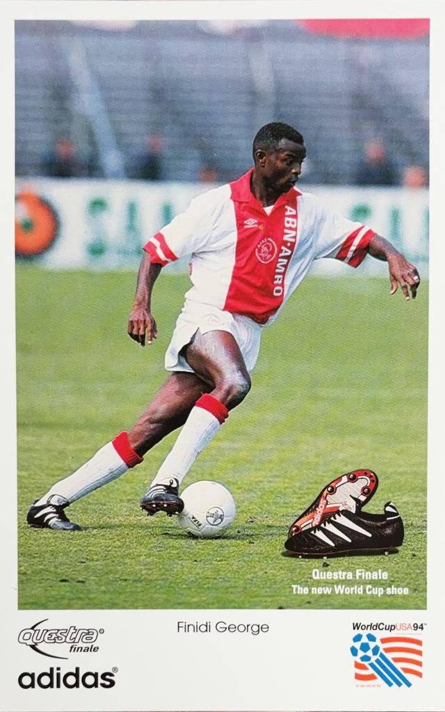 Spelerskaart Finidi George - AFC Ajax Amsterdam, Ophalen of Verzenden, Zo goed als nieuw, Ajax, Spelerskaart