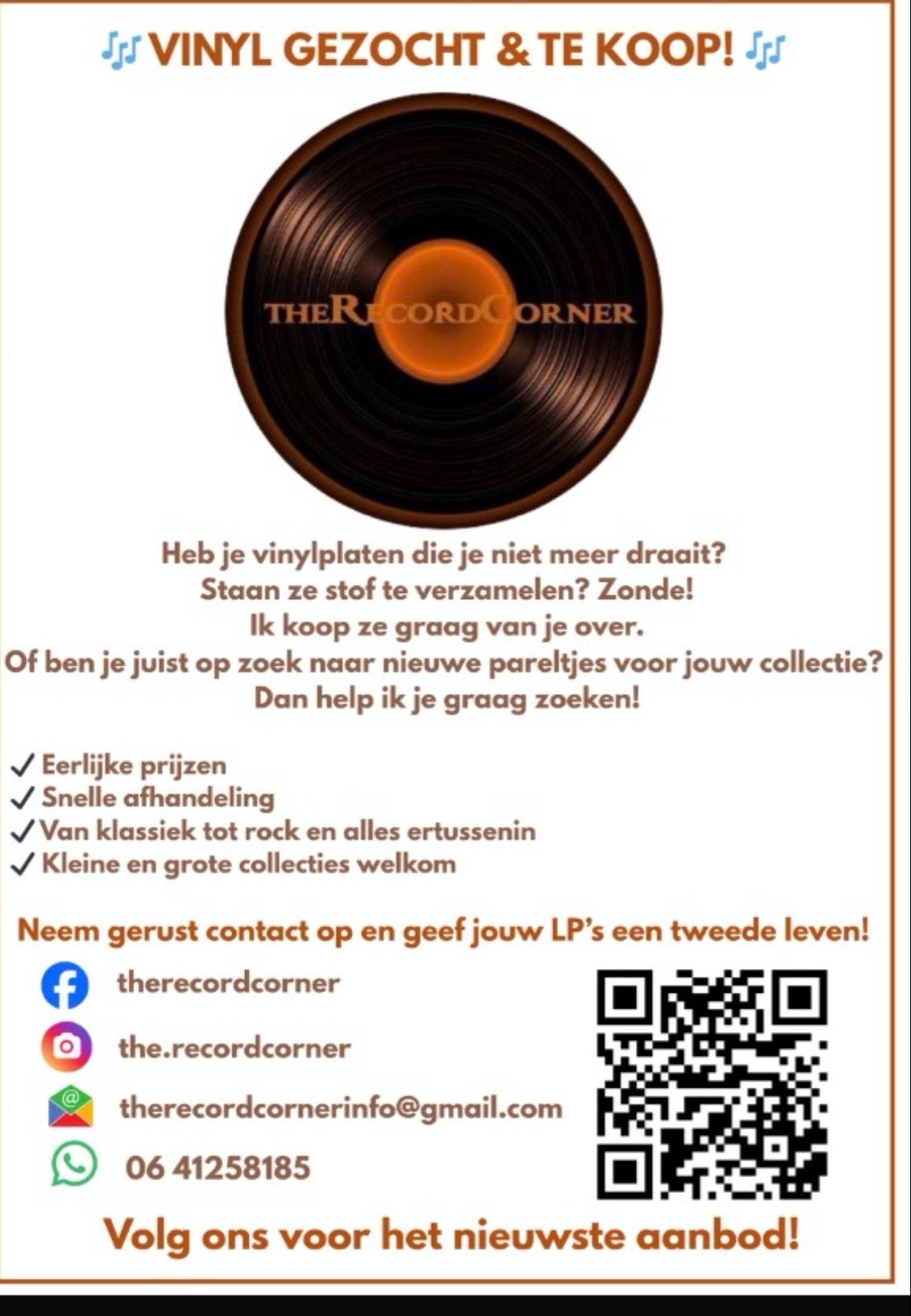 Vinyl Gezocht & Te Koop! The Record Corner, LP, Gebruikt, Overige genres, Ophalen of Verzenden