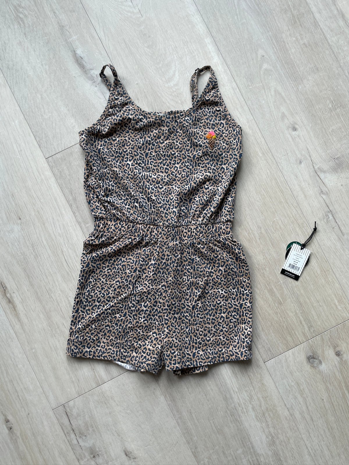 Tumble ’N Dry jumpsuit panterprint maat 146, Kinderen en Baby's, Ophalen of Verzenden, Zo goed als nieuw, Meisje, Broek