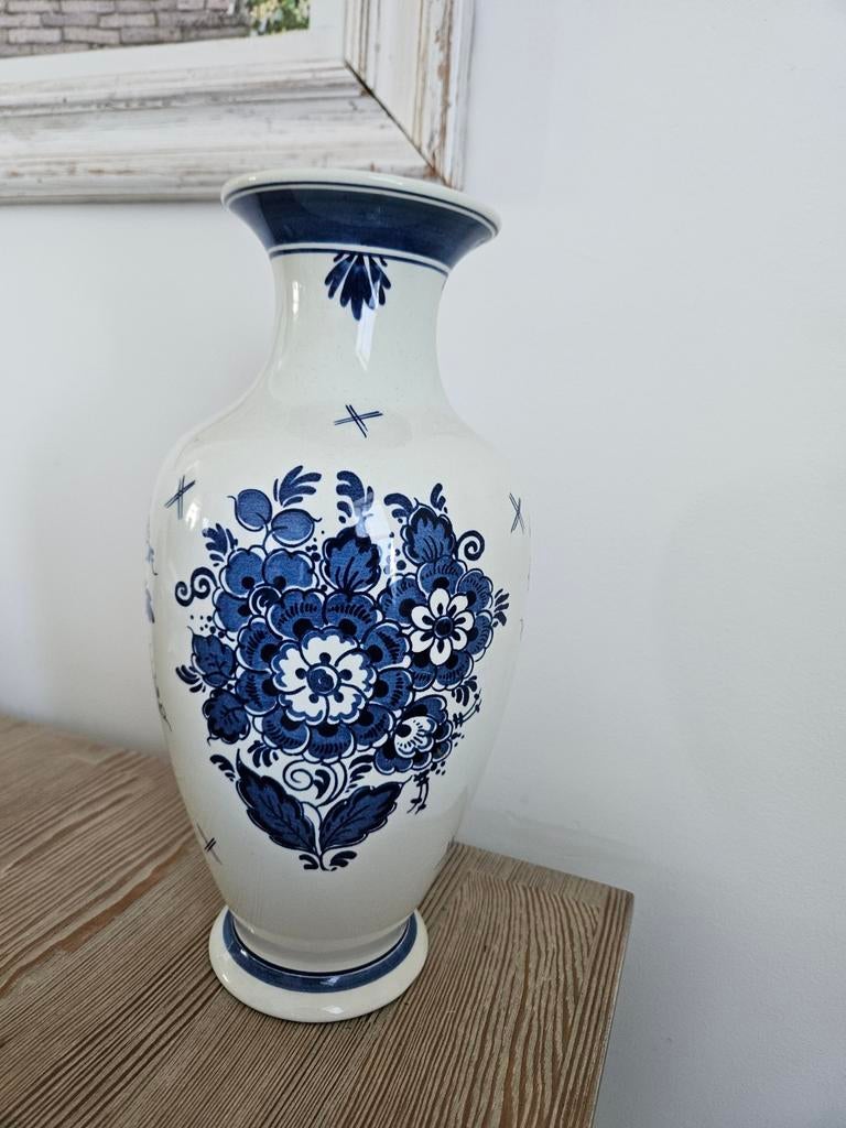 Grote Delfts Blauwe Vaas - Handgeschilderd Distel, Ophalen