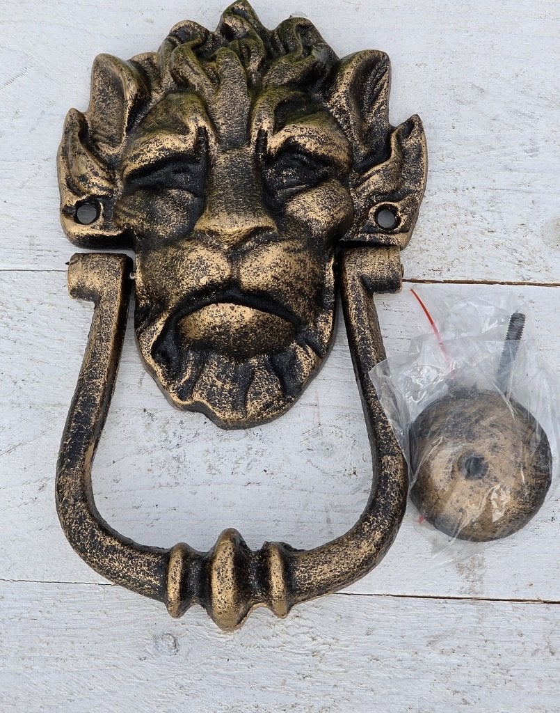 LEEUWENKOP / DEURKLOPPER / 22 CM HOOG, Huis en tuin decoratie Marie, Nieuw, Info@huisentuindecoratiemarie.nl, Peize