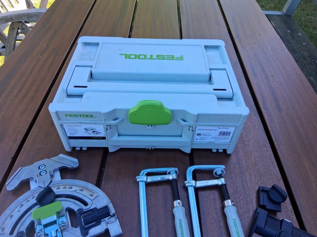 Festool hoekaanslag SYS3 M 137 FS/2-set, Doe-het-zelf en Verbouw, Gereedschap | Zaagmachines, Ophalen, Invalzaag, Zo goed als nieuw