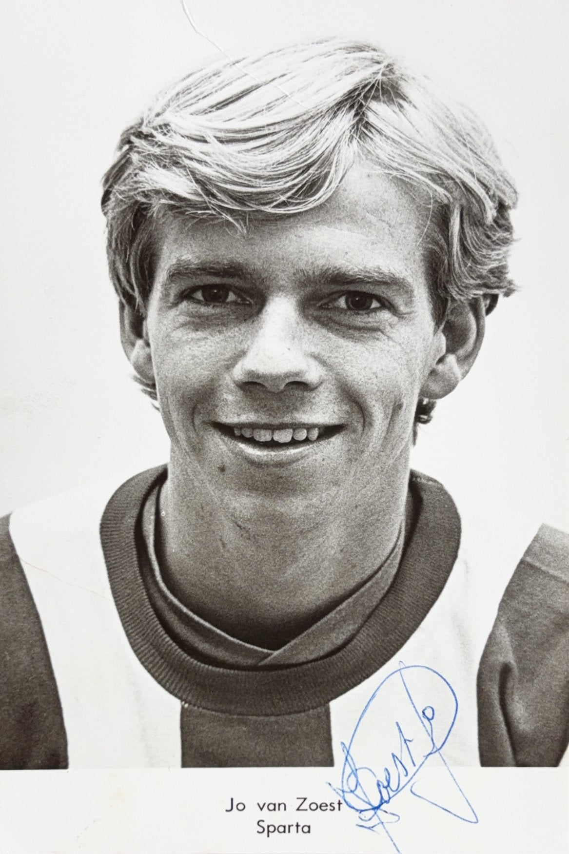 Spelerskaart Jo van Zoest - Sparta Rotterdam - seizoen 77/78, Ophalen of Verzenden, Zo goed als nieuw, Sparta, Spelerskaart