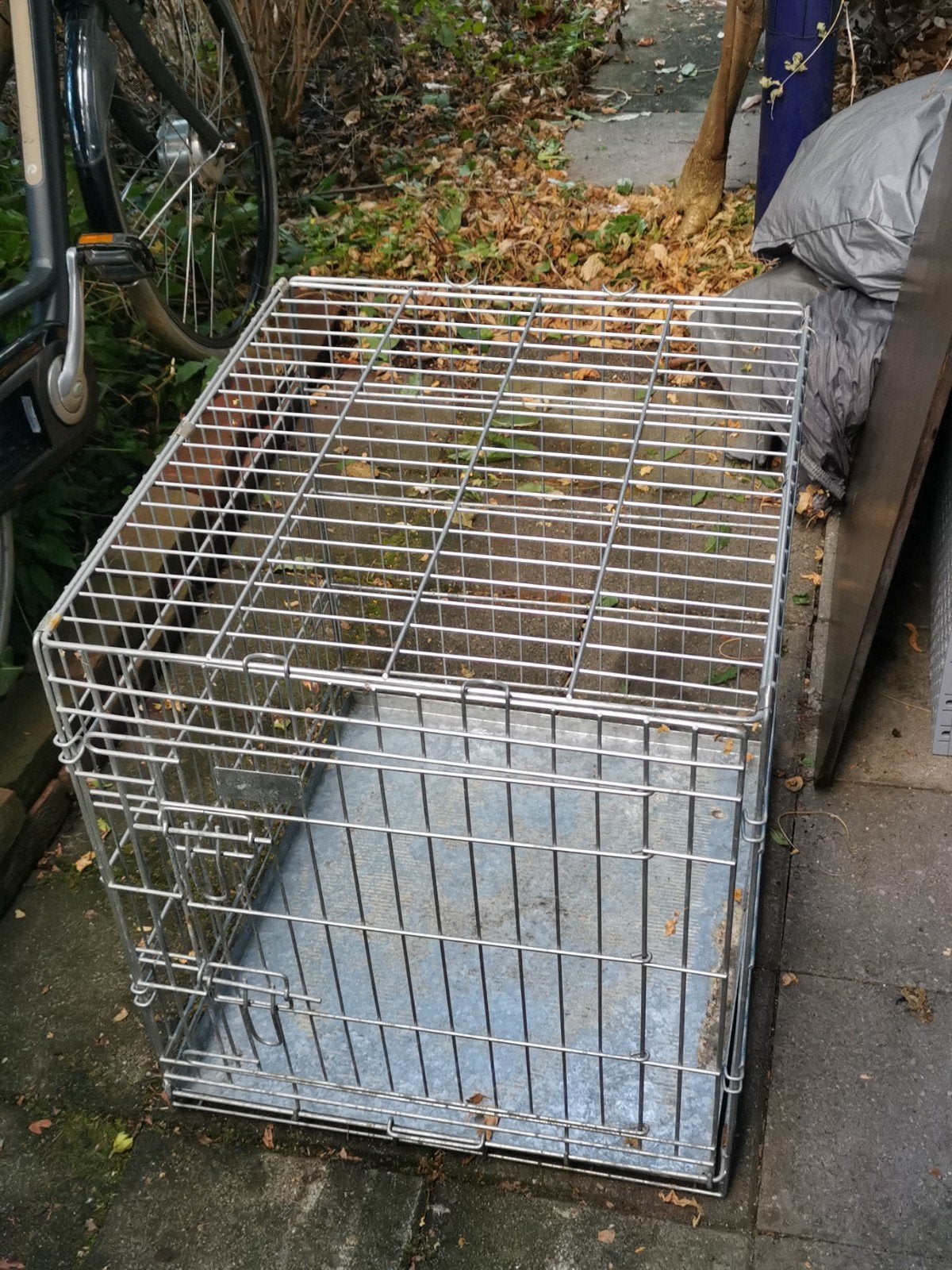 Oerdegelijke opklapbare hondenbench (verzinkt metaal), Ophalen, Zo goed als nieuw, Minder dan 75 cm, Minder dan 65 cm