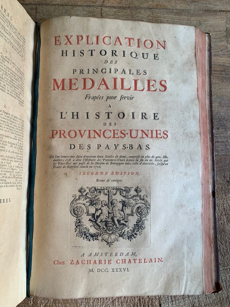 Explication historique principales medailles 1736 munten, Ophalen of Verzenden