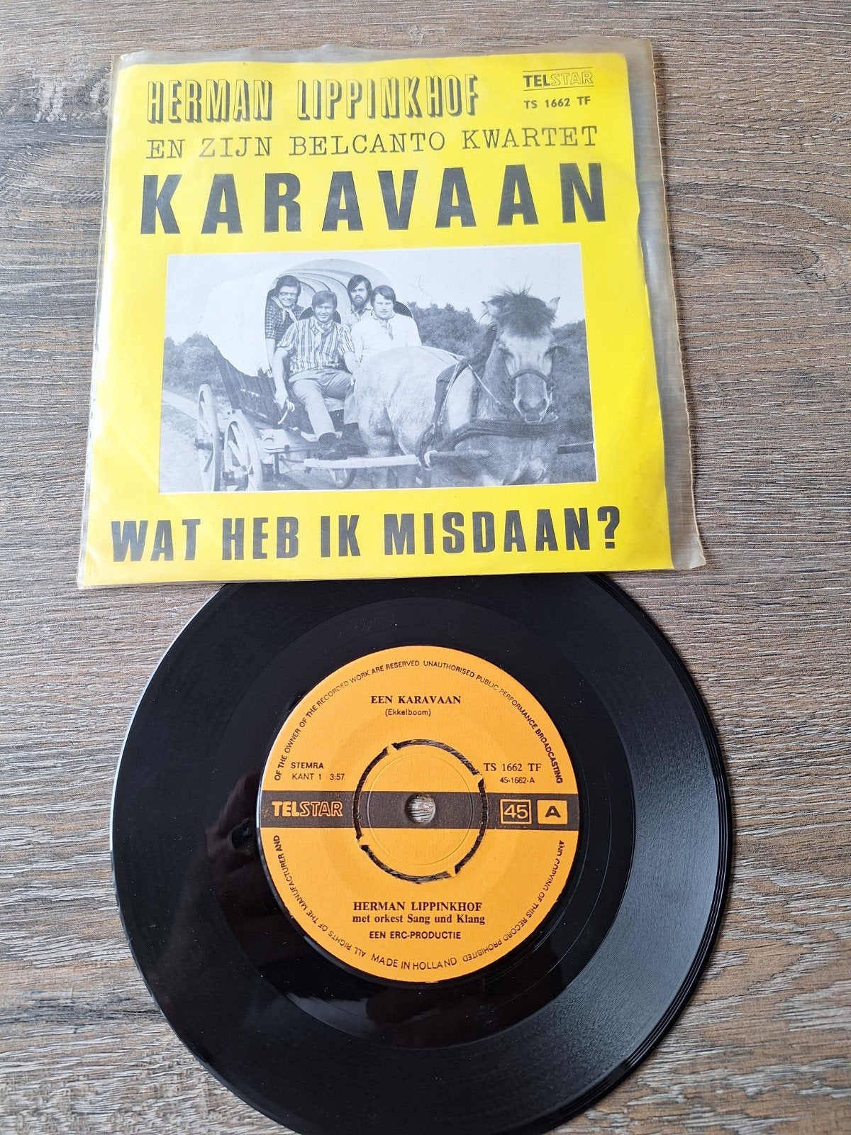 Herman lippinkhof  karavaan/ wat heb ik misdaan, Ophalen of Verzenden, Gebruikt, Overige formaten, Levenslied of Smartlap
