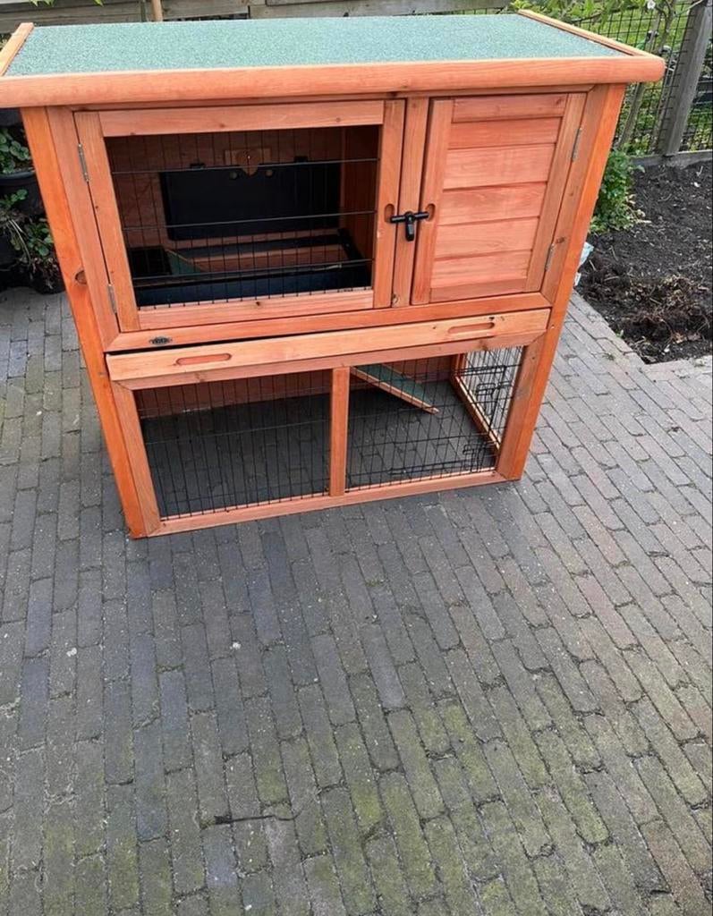 Konijnenhok, Ophalen, Zo goed als nieuw, 90 cm of meer, Hok