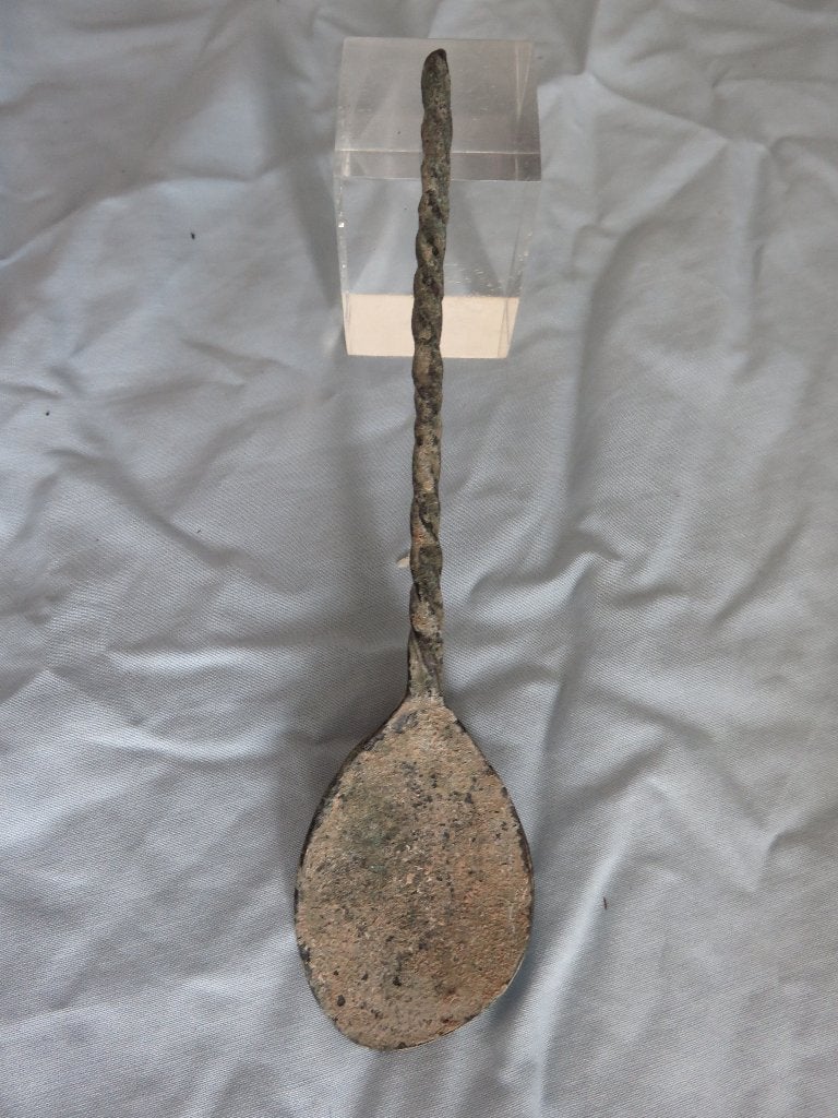 Byzantijnse rijk  - lepel - 9e - 14e eeuw - bodemvondst, Ophalen of Verzenden, Brons