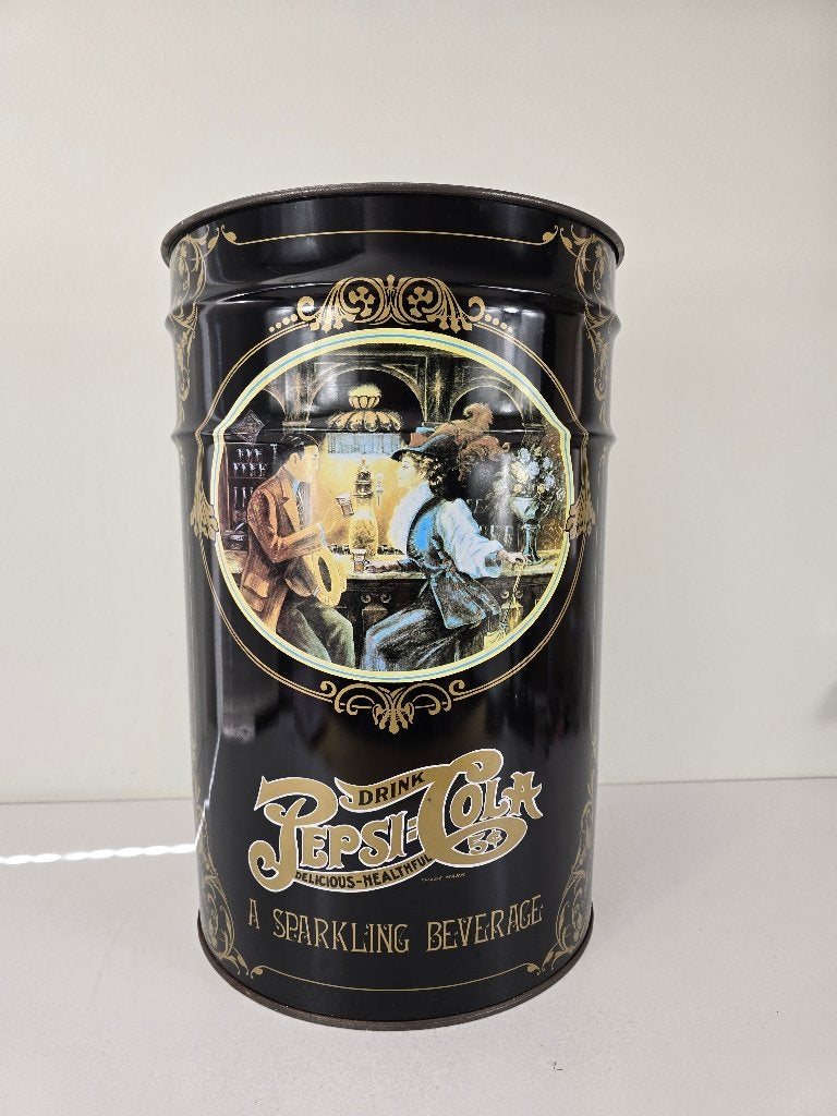 Vintage Pepsi Cola prullenbak, ijzer, verzamelblik jaren '60, Verzamelen, Ophalen of Verzenden, Zo goed als nieuw, Gebruiksvoorwerp