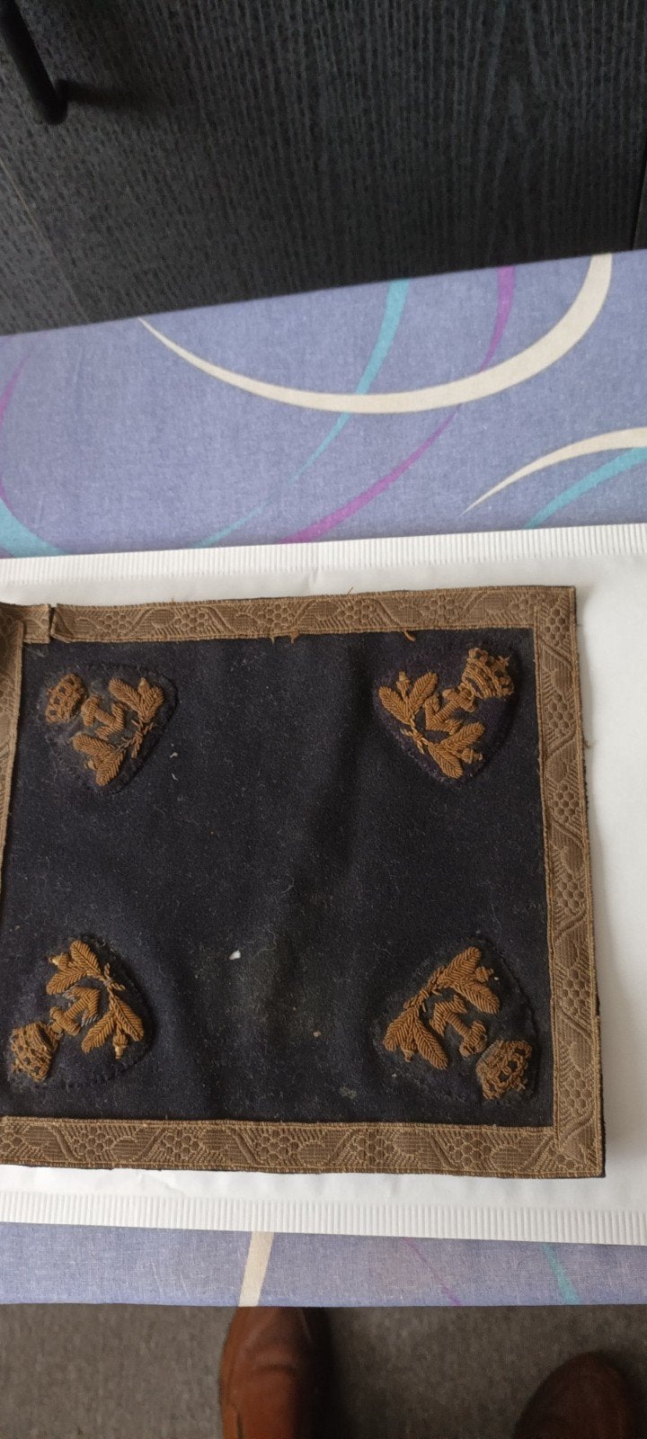 Vintage Militair Marine servet - Landmacht, Verzamelen, Ophalen of Verzenden, Landmacht, Nederland, Embleem of Badge