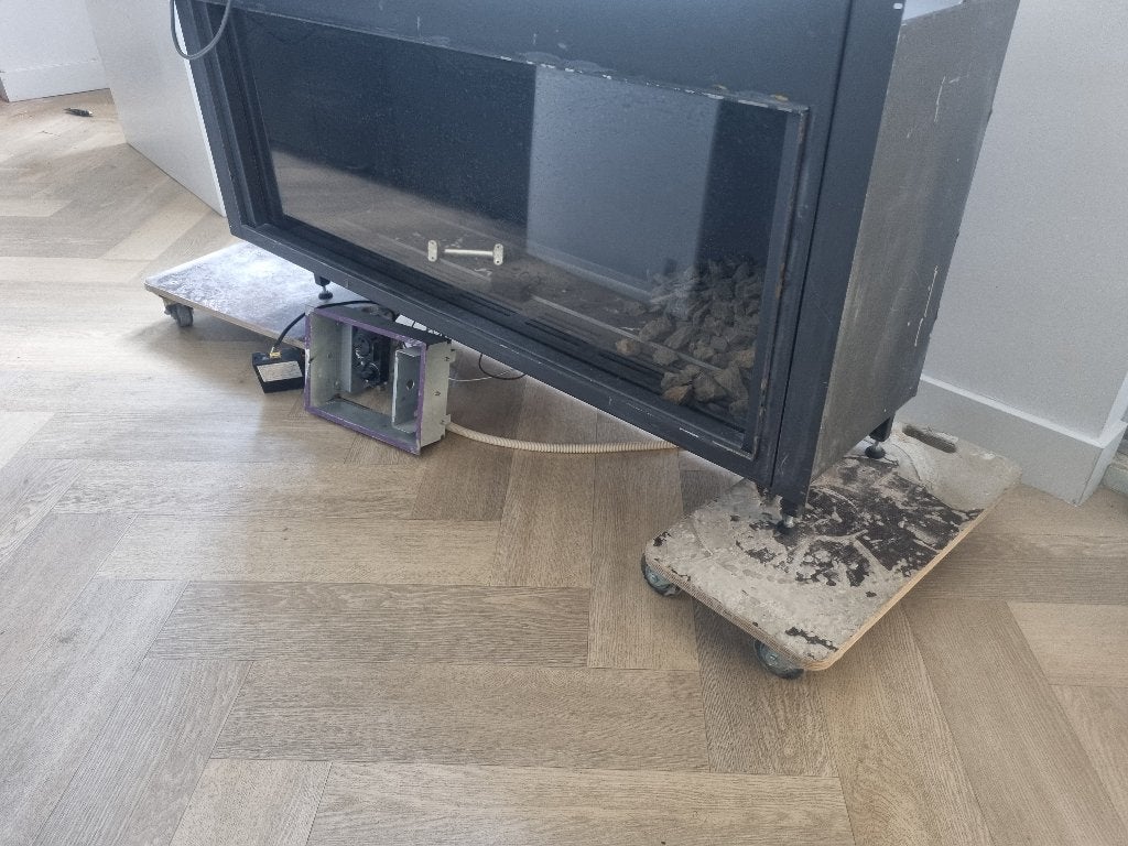 Gashaard kallfire, Ophalen, Gebruikt, Vrijstaande haard, Gashaard