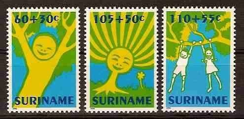 Suriname 751/3 postfris Kinderpostzegels 1992, Ophalen of Verzenden, Postfris