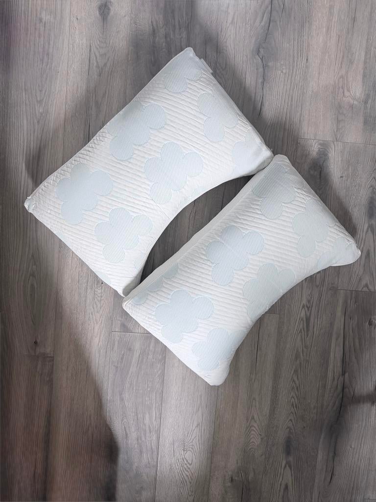 Cloudpillo kussen 45x70 met memory foam snippers, Eenpersoons, Wit, Ophalen of Verzenden, Zo goed als nieuw