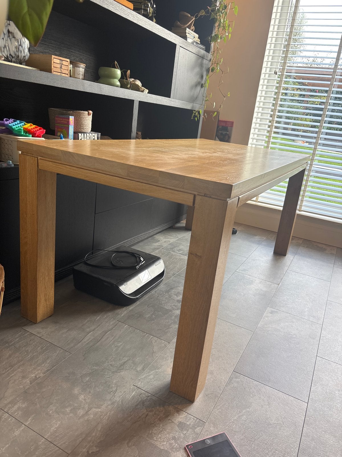 Eikenhouten eettafel 180x85,5 cm, Gebruikt, Eikenhout, 150 tot 200 cm, Vier personen