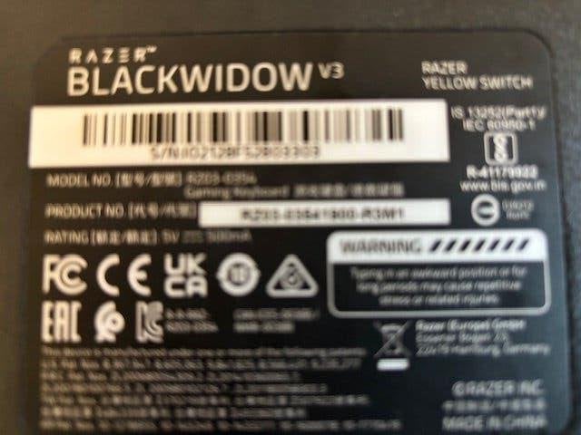Game toetsenbord black widow geel, Ophalen of Verzenden, Gebruikt
