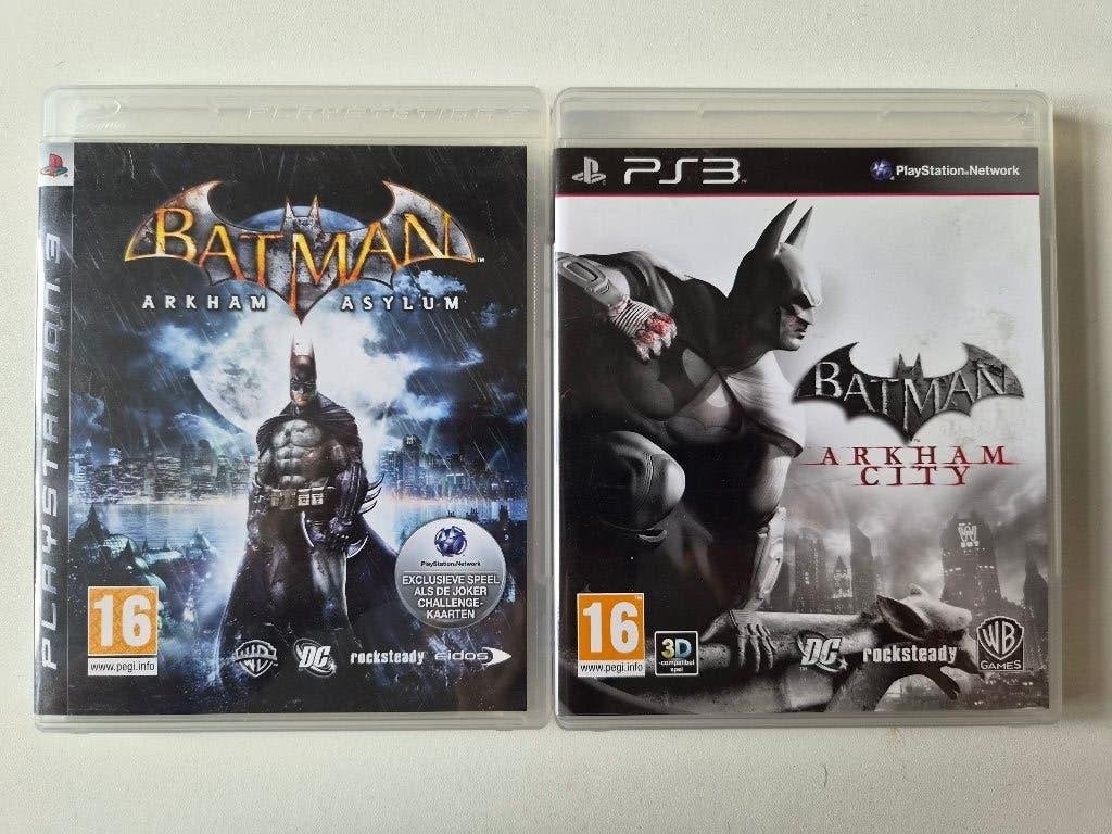 Batman: Arkham Asylum & Arkham City (PS3), Spelcomputers en Games, Phat, Ophalen of Verzenden, Zo goed als nieuw, Zonder controller