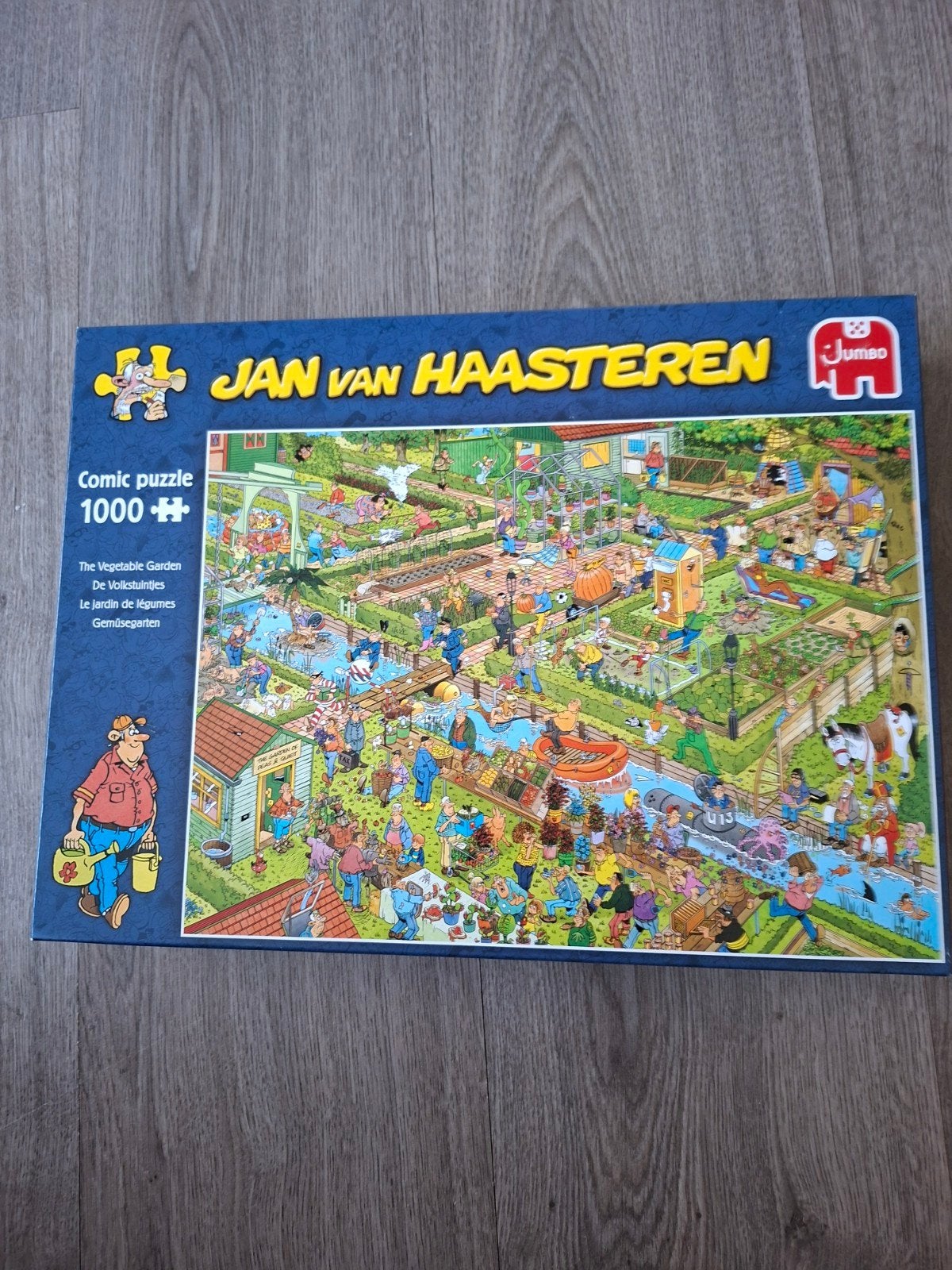Jan van Haasteren Comic Puzzel - The Vegetable Garden 1000, Ophalen of Verzenden, 500 t/m 1500 stukjes, Zo goed als nieuw, Legpuzzel