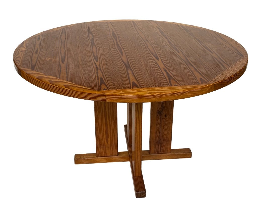Vintage Design Grenen Eettafel, Tafel Ovaal jaren 70, Huis en Inrichting, Ophalen, Vintage eettafel, 50 tot 100 cm, Vintage eettafel